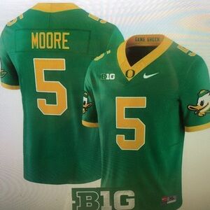 😊Dante Moore Vapor Stitched Jersey Green🥱